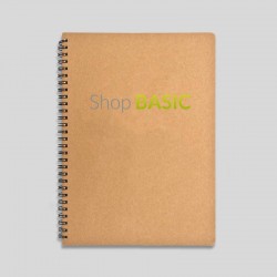 Notizbuch mit BASIC Shop Logo